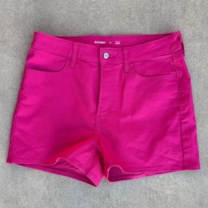 Old Navy Women's Fuchsia High-Rise Jean Shorts (Size 12)
